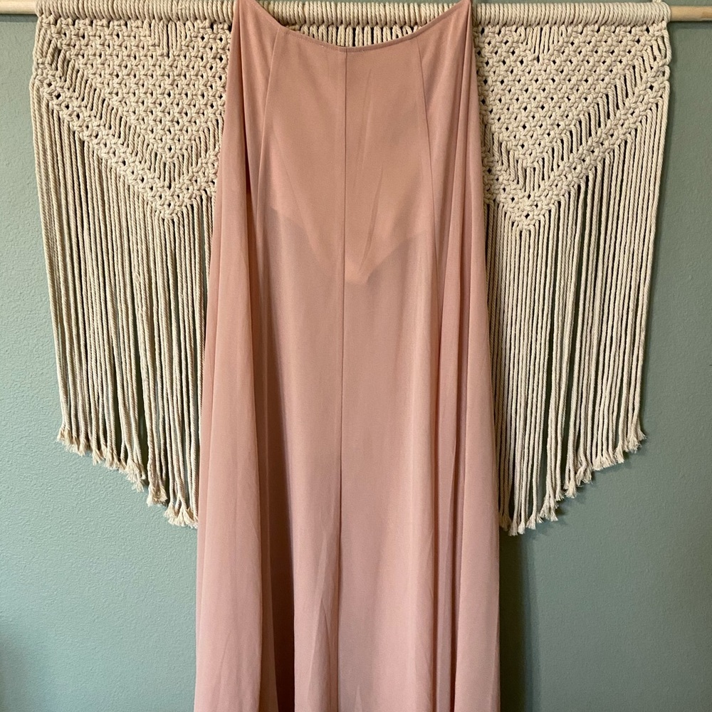 Sheer maxi shirt with slit